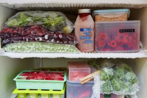 kitchen appliances-frozen food in freezer